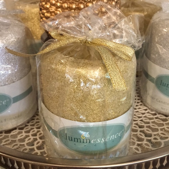 NWT 6 LARGE SPARKLY FESTIVE CANDLES - Picture 4 of 7